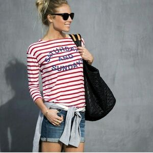 Anthropologie Sundry Saturdays & Sundays Striped Shirt Size Medium (Sundry 2)